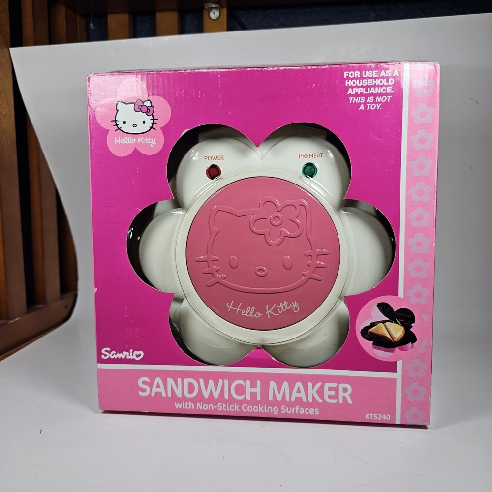 NEW Vintage Sanrio Hello Kitty Sandwich Maker Grill Press 2005 (KT5240)